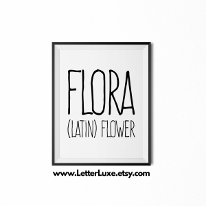 Flora Definition - Black Frame - Frente Font - Watermark